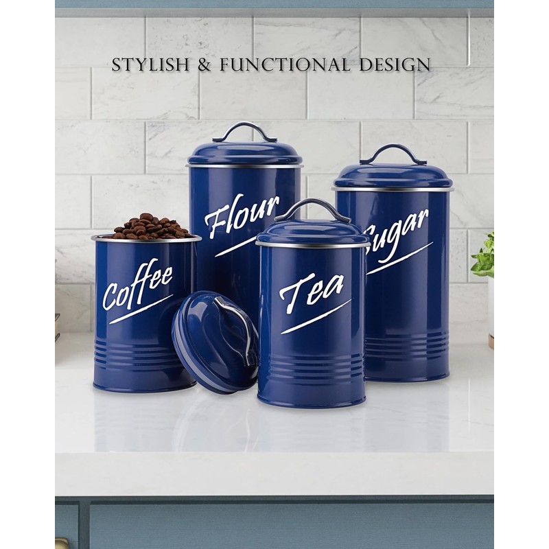 Hillbond Kitchen Canister Sets for Countertop Food Storage Containers Stainless