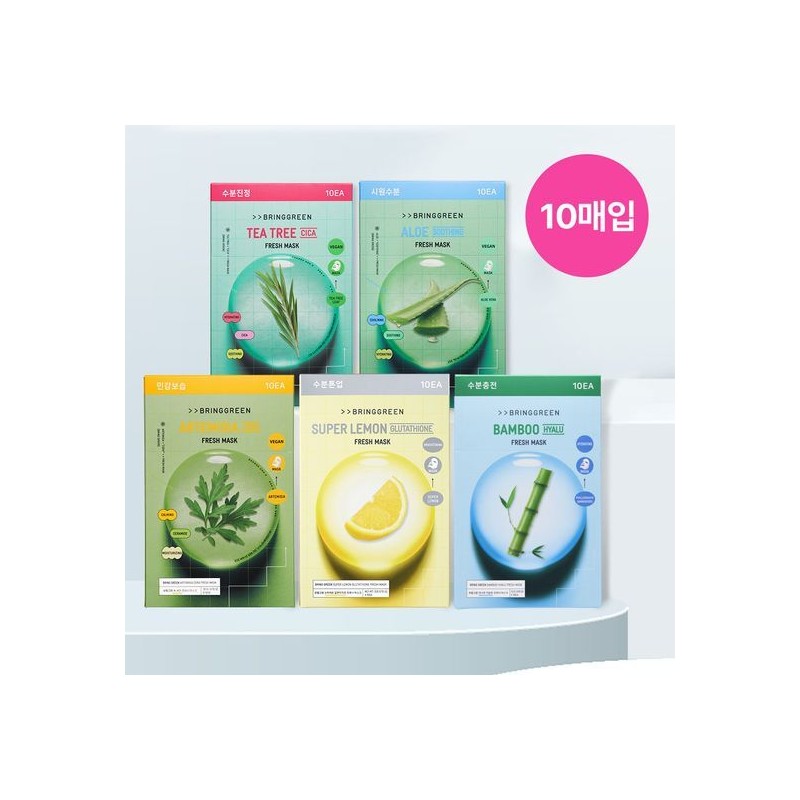 Bring Green Fresh Mask Aloe Soothing 20g 10 sheets /
