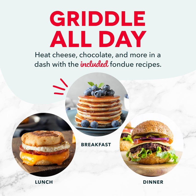 DASH DASH Mini Maker Electric Round Griddle for Individual Pancakes,