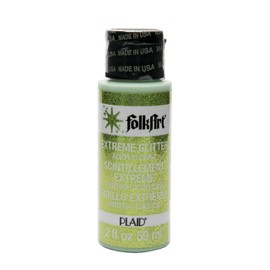 FolkArt Extreme Glitter Acrylic Paint in Assorted Colors (2 oz), 2789, Peridot