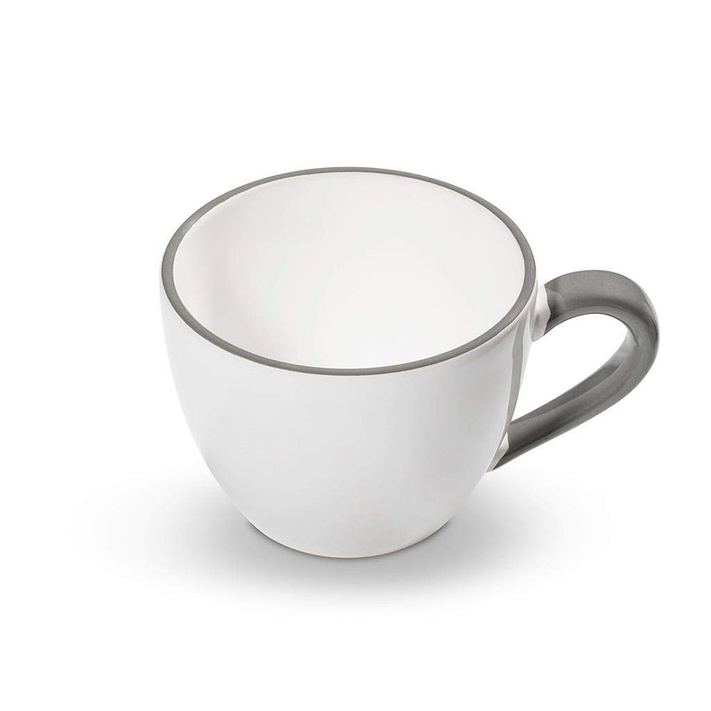 GMUNDNER KERAMIK Teacup Maxima Capacity: 0.4 Litres Grey Rim Crockery
