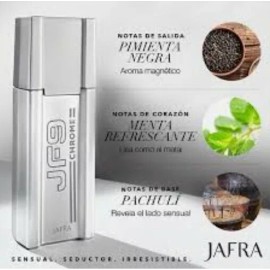 Jafra JF9 chrome Cologne For Men 100 ml 3.3 Fl New In Box