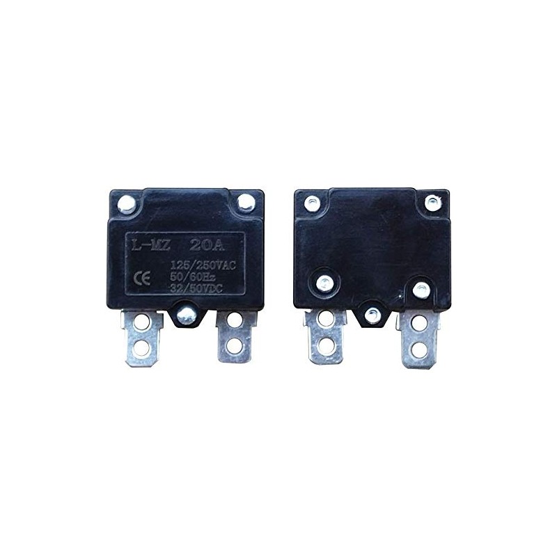 2Pcs 20A 125/250Vac 50Vdc Automatic Reset Relay Fuse Therma Switch