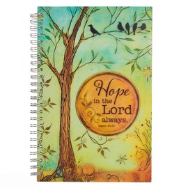 Christian Art Gifts Notebook Hope in the Lord Isaiah 40:31 Bible Verse Inspirational Writing Notebook Gratitude Prayer Journal Flexible PVC Cardstock Cover 128 Ruled Pages w/Scripture, 6 x 8.5 Inches