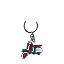 FIRENZE Italian Keyring with Italian Symbol Souvenir Collectible Unisex Multicolor One Size, Motorcycle Tricolore