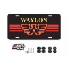 BLVD Waylon Jennings Classic Country Flying W License Plate Aluminum