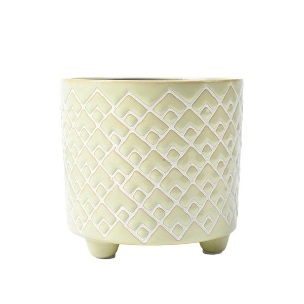 Burgon & Ball Bilbao Glazed Plant Pot, Large, Pale Jade