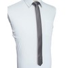 JEMYGINS Mens Slim Silk Tie 4cm Grey Medium, gray
