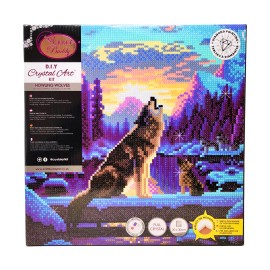 Craft Buddy New - Craft Buddy D.I.Y Crystal Art Medium Framed Kit - Howling Wolves - Ages 8+