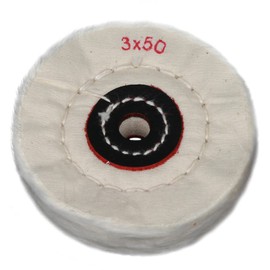 Ulyris Cotton Cloth Buffing Wheel, Diameter Approx. 2.0/3.0/3.9/4.9/4.9/4.9/4.9/4.9 inches (50/75/100/125/150/175/200 mm), Shaft Hole 0.1 inch (4 mm), Thickness 0.5 inches (12 mm), [2 pieces] Cotton Cloth Buffing Wheel for Polishing (φ3.0 inches (75 mm -