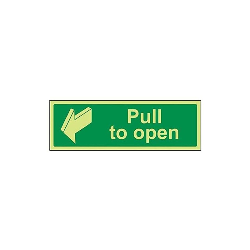 V Safety Glow In The Dark Pull To Open Door