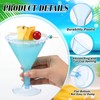Yungyan 48 Pack 7oz Colored Plastic Martini Glasses with Cocktail