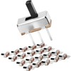 HUAZIZ 200 Pieces Mini Slide Switch Vertical Foil Switch 3
