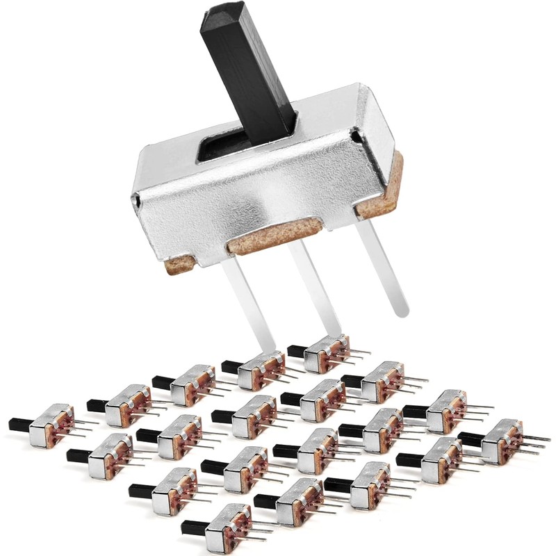 HUAZIZ 200 Pieces Mini Slide Switch Vertical Foil Switch 3