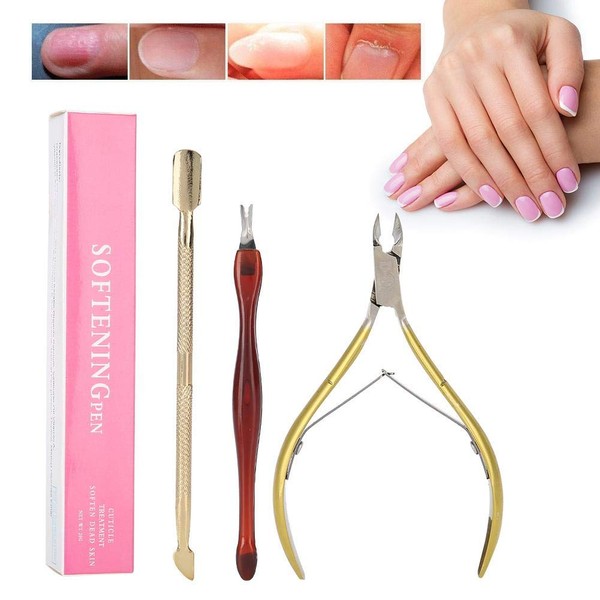 Nippers with Cuticle Pusher Dead Skin Removal Nail Care Tools Cutter Pedicure Manicure Tools for Fingernails and Toenails Manicure Kit