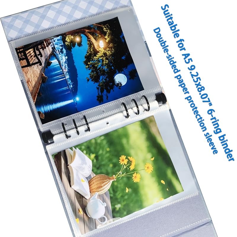 6x8.5” Binder Sheets Sleeves for 8.07 x 9.64 Binder 6Ring