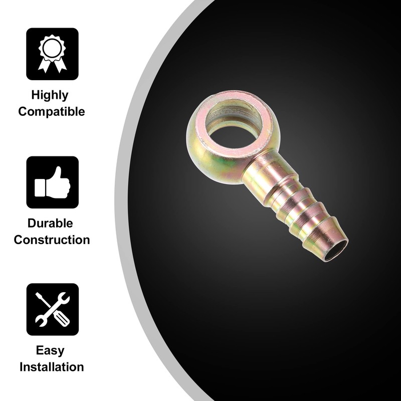MACHSWON 12mm ID Hose Barb 9.3mm 3pcs Car Banjo Fitting