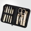Three Seven Nail Clippers Toenail Clippers Set Gold 9pcs TS-800G / 쓰리쎄븐 손톱깎이 발톱깎이 세트 골드 9pcs TS-800G