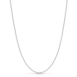 Fiusem Stainless Steel 1.2mm Box Chain Necklace for Women, 18 Inch, Hypoallergenic, Silver Tone