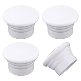 GORGECRAFT Curtain End Caps 28 mm White Curtain Rod Covers Plastic Columnar Curtain Replacement Decorative Rod End Pieces Heads for Home Curtain Roman Rods Decor Pack of 4