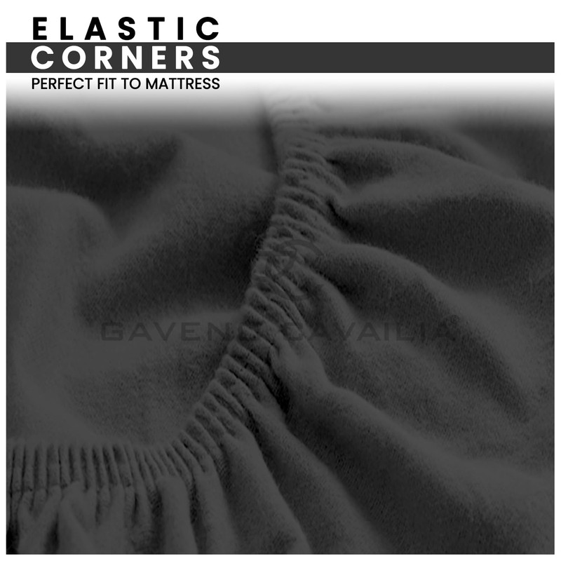 Brushed Cotton Fitted Sheet - Flannelette Bed Sheet Single Fitted