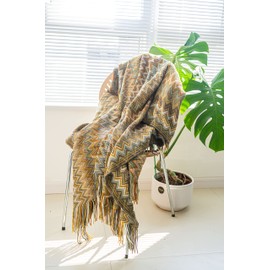 Blanket, Stylish, Throw Blanket, Large, Northern European Knit, Bohemian Pattern, Should, Wearable Blanket, Gift, For Autumn and Winter, Washable, Cold Protection, Air Conditioning, All Year Round