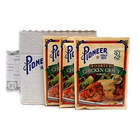 Roasted Chicken Gravy Mix by Pioneer - Pack of 3-1.67 OZ Packets Bundled with a JFS Recipe Card