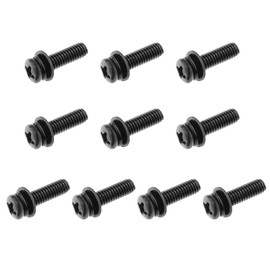 Be In Your Mind 10 Sets M4 14mm Cross Mounting Screws and Washers Monitor Wall Mount Screws Suitable for TV Wall Bracket Mounting Monitors LCD/LED TVs