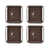 4 Pack 3 inch Square Reusable Carpet Bottom Furniture Caster