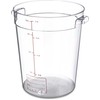 Carlisle 1076607 StorPlus Polycarbonate Round Container, 8 Quart Capacity, Clear