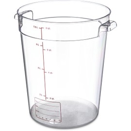 Carlisle 1076607 StorPlus Polycarbonate Round Container, 8 Quart Capacity, Clear (Case of 12)