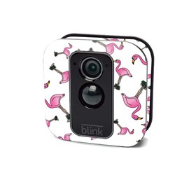 MightySkins Carbon Fiber Skin for Blink XT Outdoor Camera - Cool Flamingo | Protective, Durable Textured Carbon Fiber Finish | Easy to Apply, Remove, and Change Styles | Made in The USA
