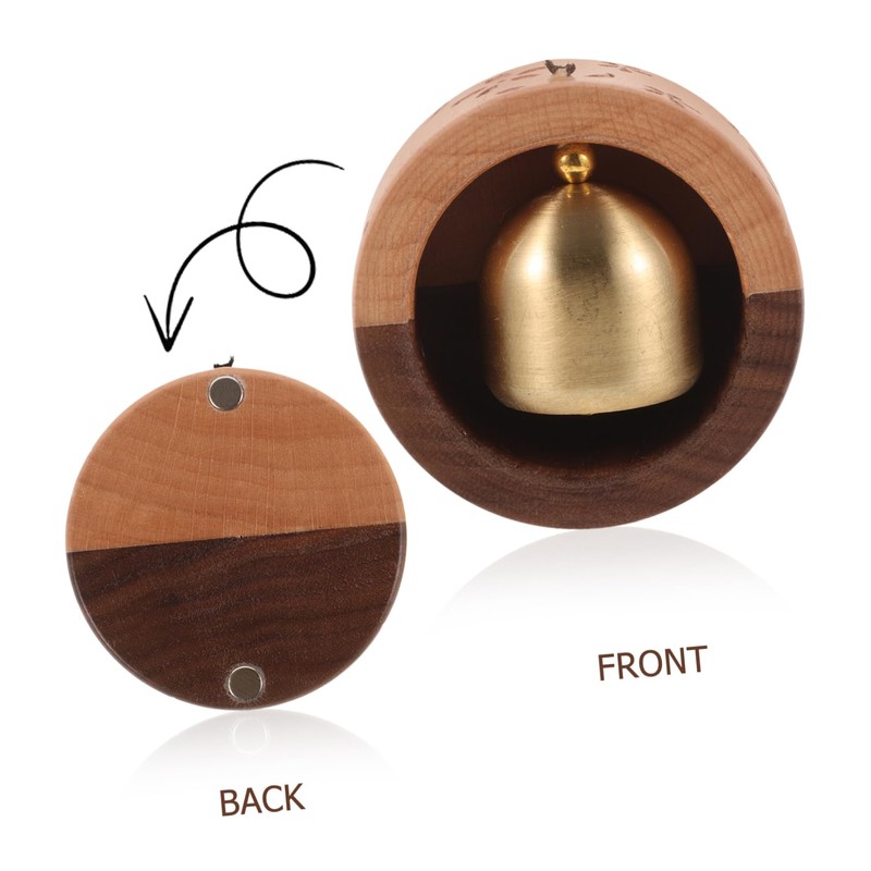 Levemolo Brass Wooden Door Bell Magnetic Attaching Door Chime Home