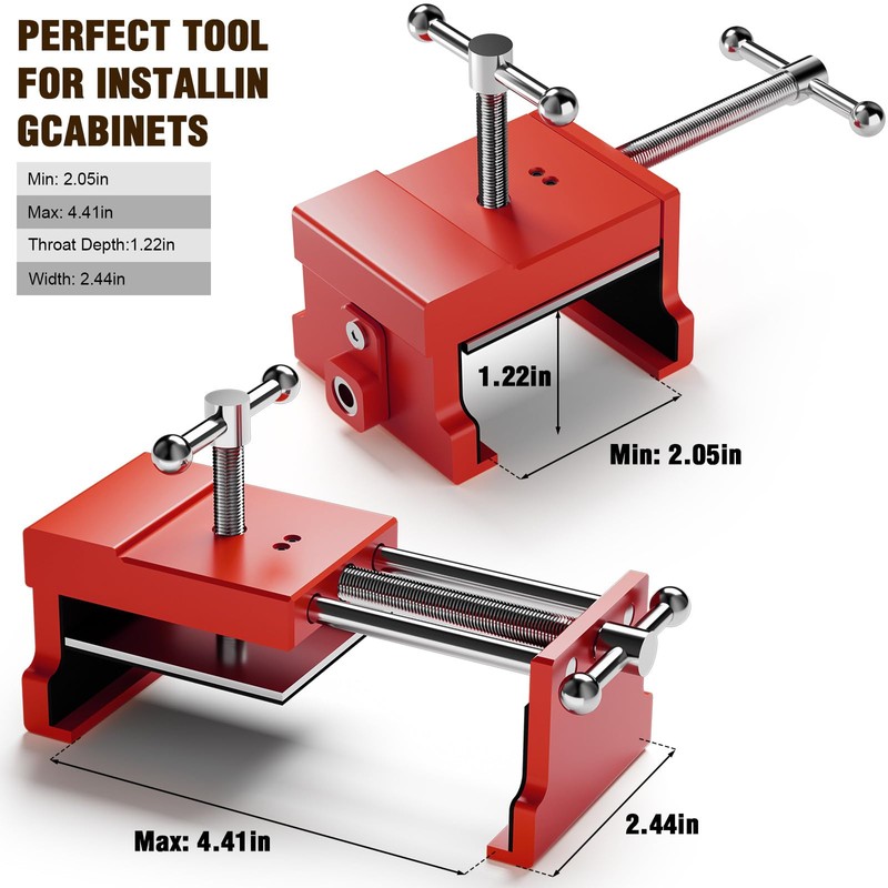 2-Pack Cabinet Clamps for Installing Cabinets, Face Frame Clamps Cabinet