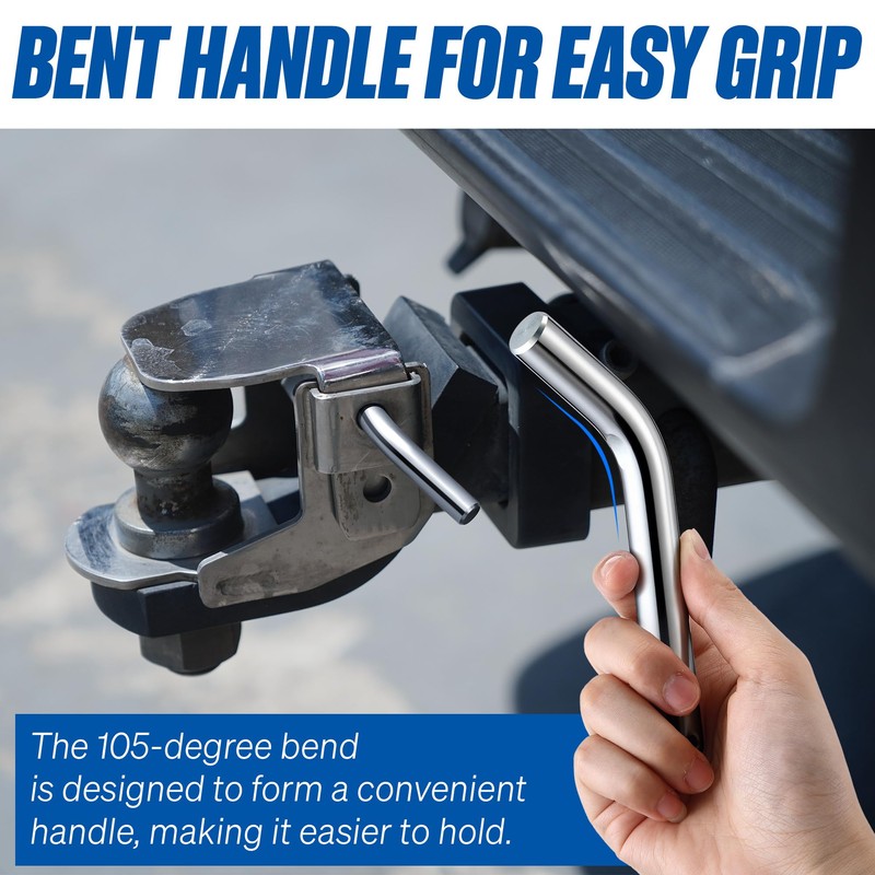 Anglechic 4 Set Trailer Hitch Pin & Clip with Grooved
