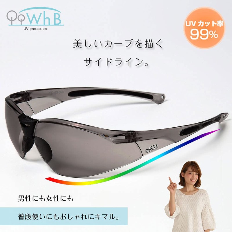 UV Protection Ultralight Sports Sunglasses WhB (Black)
