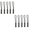 Operitacx 40pcs Black Zipper Pulls Replacement Parts for Handbags Luggage
