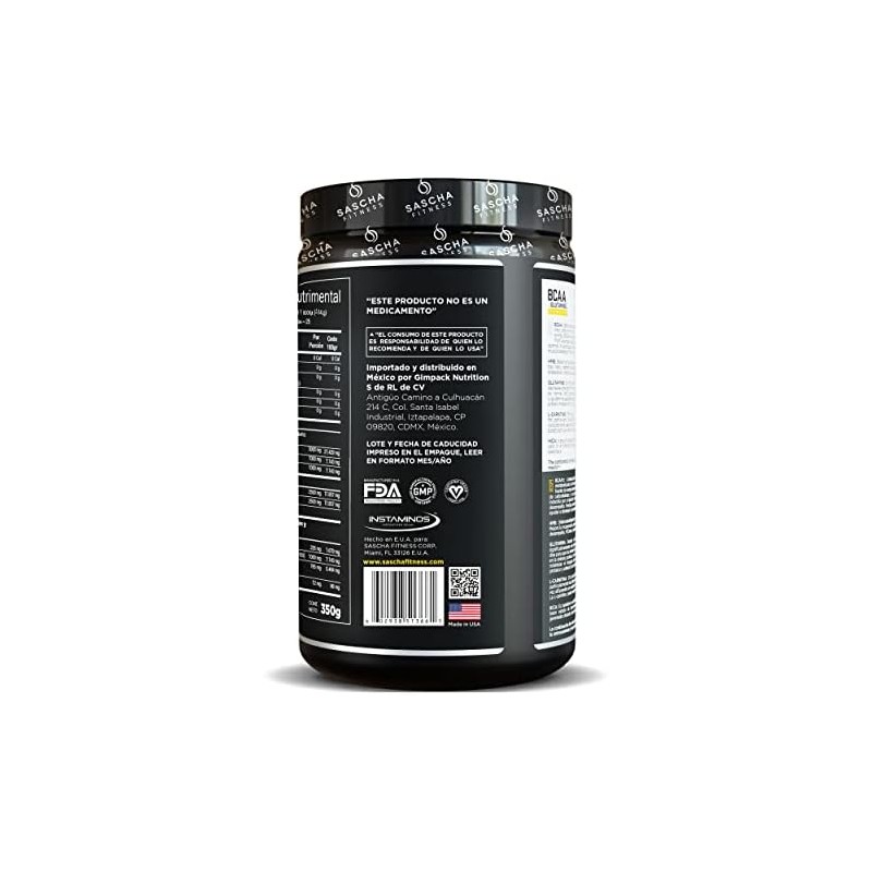 BCAA vegano con sabor piña – 350 g – 4:1:1