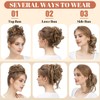SARLA 2PCS Messy Bun Hair Pieces for Women Wavy Curly