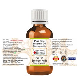 Greenwood Essential Pure Pine Essential Oil (Pinus sylvestris) Steam Distilled 50ml (1.69 oz)