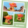 Kisangel 4sets Lawn Ornaments Mini Mushroom Figurines Realistic Tiny Mushrooms