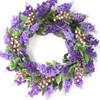 Simulation Lavender Wreath Silk Cloth Artificial Lavender Flower Wreath Front