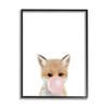 Stupell Industries Baby Red Fox with Pink Bubble Gum Woodland