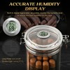 XIFEI Acrylic Humidor Jar with Digital Hygrometer, Tall Design Storage