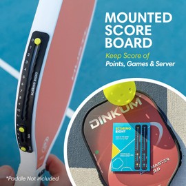 Scoring Right Portable Pickleball Paddles Scorekeeper, Easily Mounted Small Scoreboard to Keep Score of Points, Games, and Server, Lightweight Mini Score Keeper, Set of 2, 3.2g