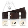 Mens Leather Belt / Mens Belt LINDENMANN, XXL, dark brown,