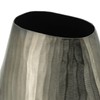 Aluminum Oval Vase with Chiseled Layers - 9.5" x 5.5"