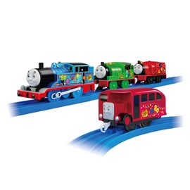 Takara Tomy Plarail Thomas the Tank Engine 80th Anniversary Original Publication Set, Sparkling Sodo Island Garlic Set, Trains, Trains, Toys, Ages 3 and Up