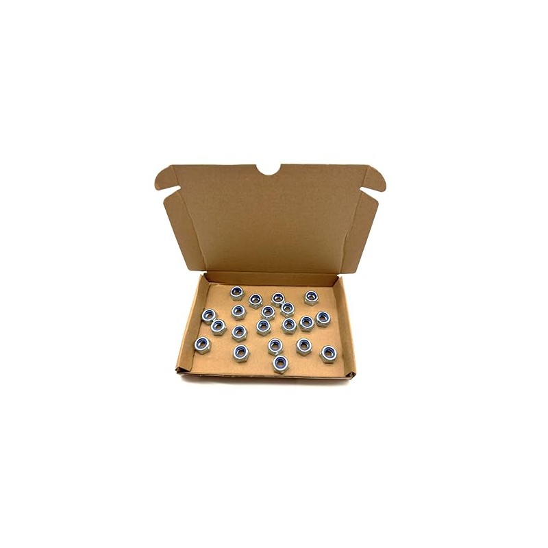 20 Pack of M10 Nyloc Nuts - Self locking with