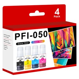 PFI-050 PFI 050 Pigment Ink Bottles Refill Set Replacement for Canon Ink Tank 050 PFI-050 PFI050 70ML for Canon PFI 050 Ink Compatible with imagePROGRAF TC-20 TC-20M